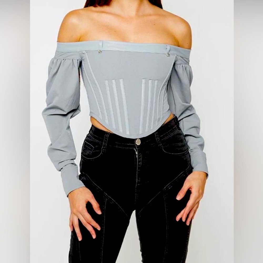 Manière De Voir Off the Shoulder Corset Bustier